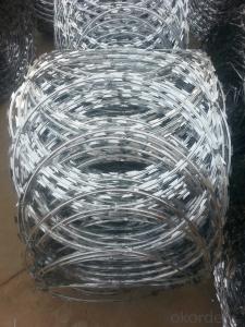 High Qaulity Galvanized Flat wrapped Razor Barbed Wire