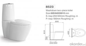 Two Piece Toilet wc Toilet,Ceramic Toilet Cheap Sale-8523 System 1