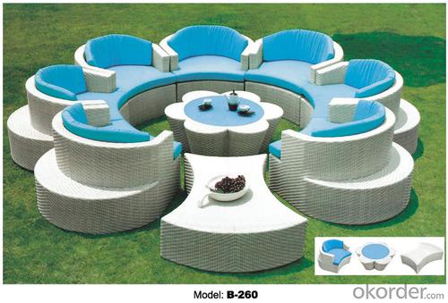 Garden Sofa Furniture Rattan Outdoor Furniture Flower Shape   B-260 System 1