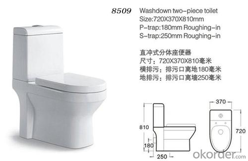 Two piece toilet wc toilet,ceramic toilet cheap sale-8509 System 1