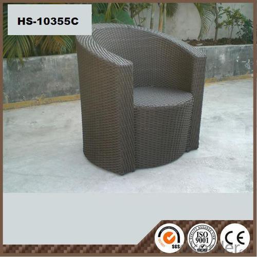 PE Rattan Cheap Dark Brown Rattan Chairs Outdoor Furniture HS-10355C System 1