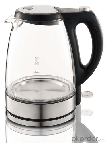 1.7 Litre Glass Electric Kettle with Transparent water window System 1