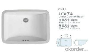 Under counter basin for wash hand with the ceramic basin  - 5211