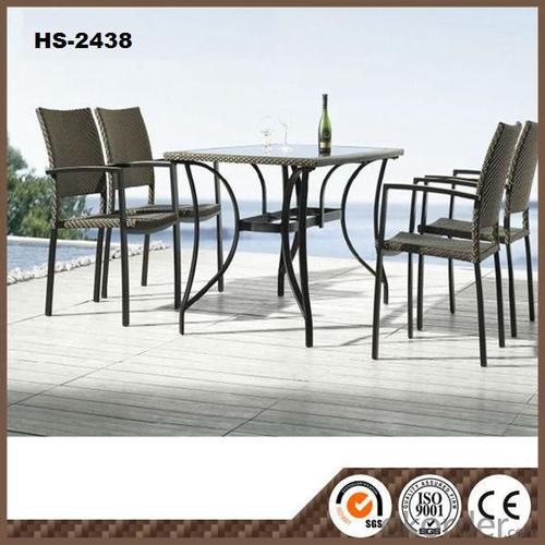 Rattan Furniture Garden Table Set 6 Seater HS-2438 System 1