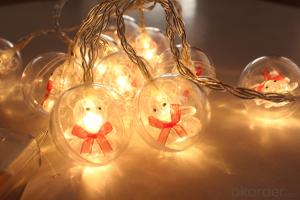 Battery Light String with Christmas Ornament System 1