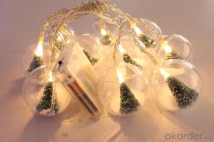 Battery Lights String with Tree Ball Ornament