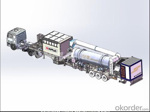 Continuous mobile asphalt mixing plant，convenient transportation and little downtime System 1