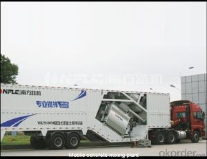 Mobile concrete mixing plant,distinguished with compact structure