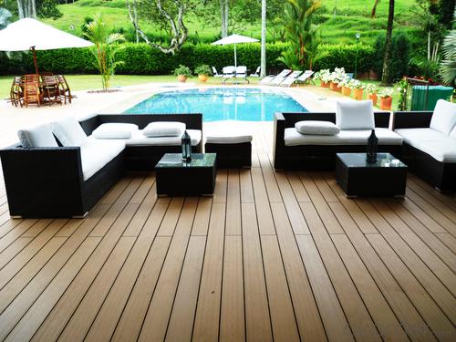 Wood Plastic Composite Solid Decking and Accessories System 1