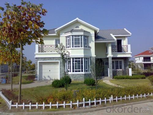 Korean Style Light Steel Structure Houses with chimney decoration System 1