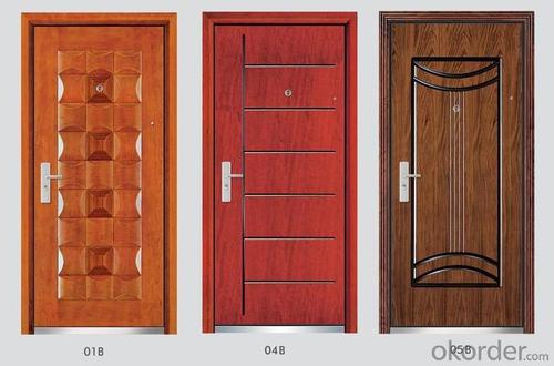 Steel Wooden Armored Doors with Good Prices and Quality System 1