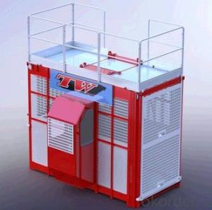 SC150/150G rack and pinion building hoist for cargo and passengers with frequency converter