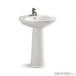 Ceramic sanitary ware modern pedestal basin