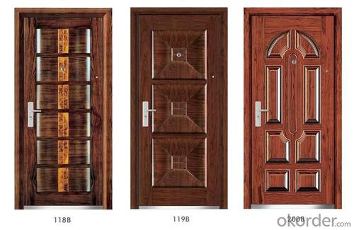 Steel Wooden Armored Doors in Standard Sizes System 1