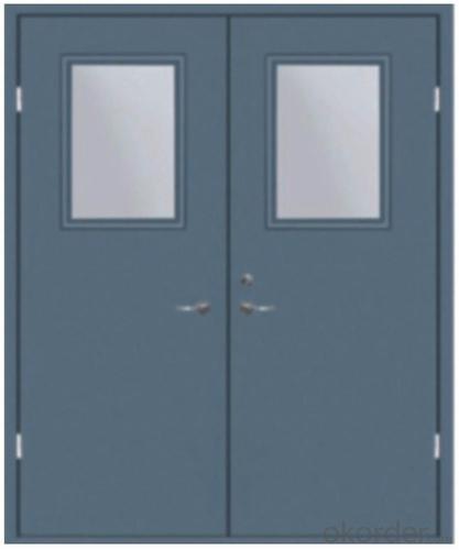 doble leaf steel security anti fire door System 1