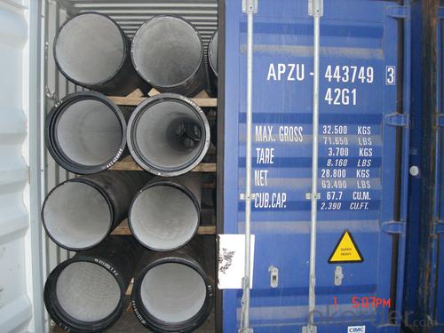 ductile iron pipe DN500 K8 SOCKET SPIGOT PIPES System 1