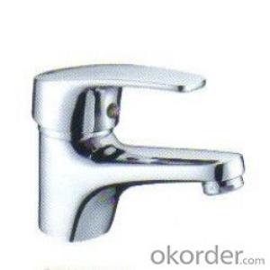 Single hole hot&cold brass basin faucet in China