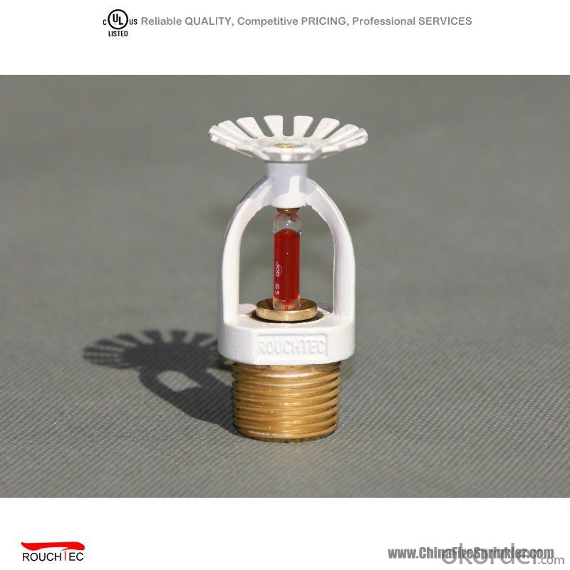 pendent white UL Fire Sprinklers used in fire fighting