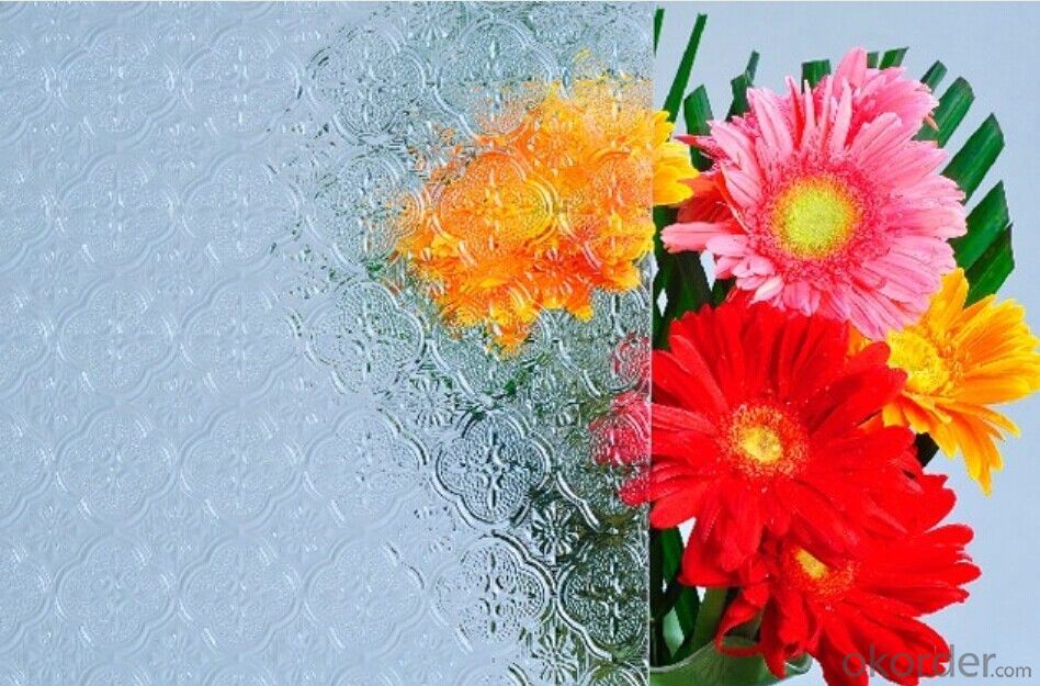 Temperable grade -clear pattern glass- Flora
