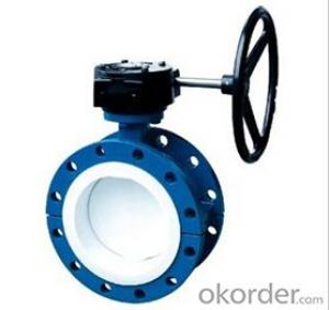 DN350 Turbine Type Butterfly Valve with Hand wheel BS Standard System 1