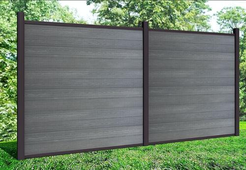 DIY Fence of Alu. parts and wood plastic composite board System 1