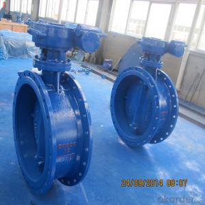 GGG40 Double Flange Eccentric Butterfly Valve
