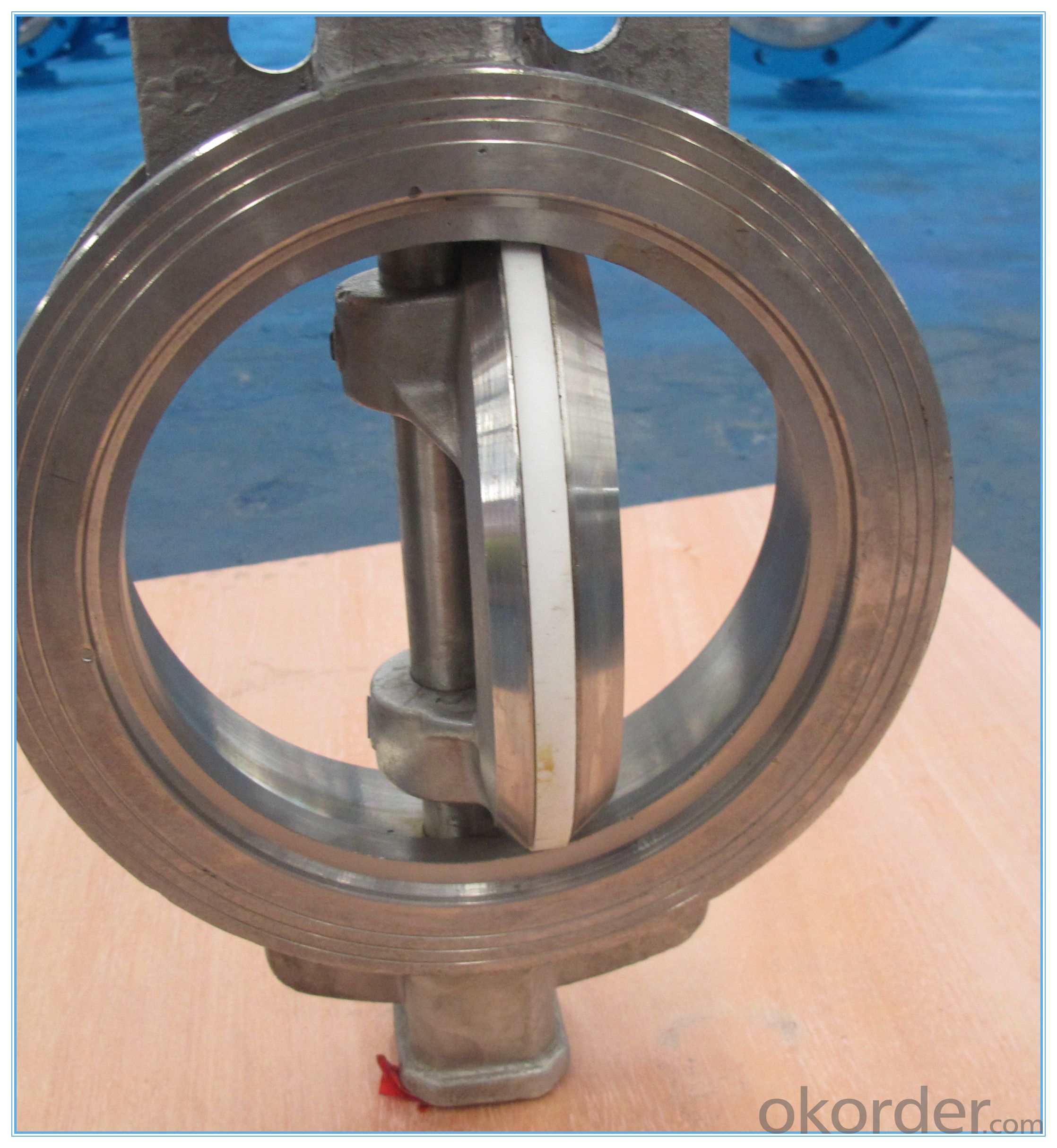 Wafer Type PTFE seated  Butterfly Valve with Handle wheel/Lever operation