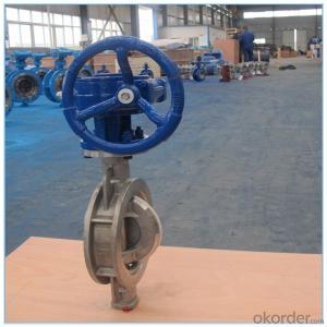 Wafer Type PTFE seated  Butterfly Valve with Handle wheel/Lever operation