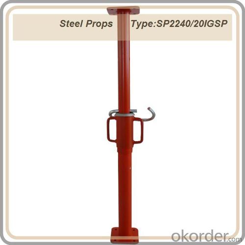 Export Steel Props /painted surface steel prop / telescopic steel prop / red color prop 2.2-4M System 1