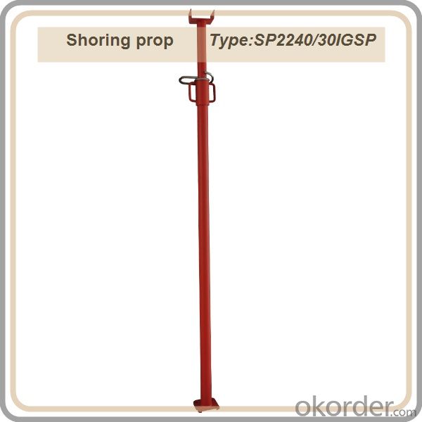 Shoring prop / telescopic steel prop / red color prop 2.2-4M