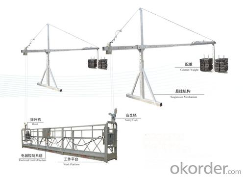 Hot galvanized suspended working platform ZLP800 System 1