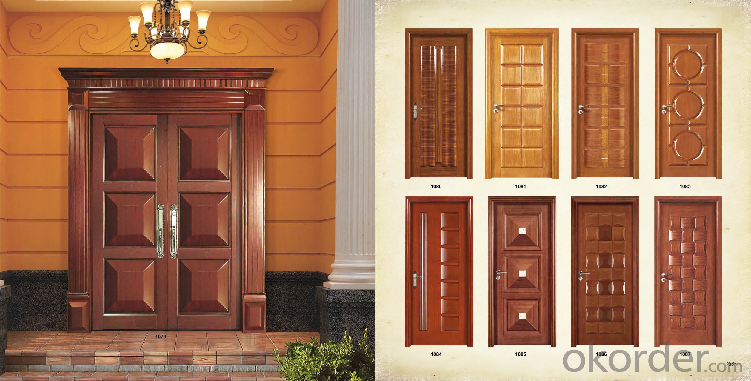Wooden Door Design for Hotel Doors with CO CE realtime