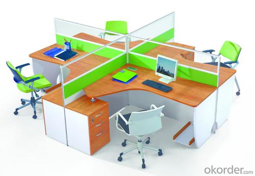 Office Table/Desk Hight Quality Wood MDF Melamine/Glass CN688 S System 1