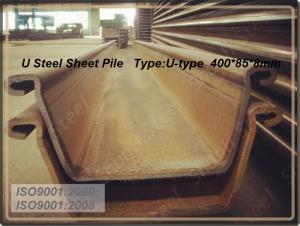 U Steel Sheet Pile/ 400*125*13mm/ Export Steel Sheet Pile System 1