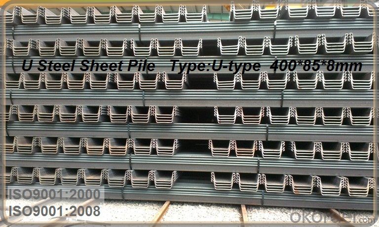 Export Steel Sheet Pile/U Steel Sheet Pile/ 400*125*13mm
