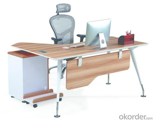 Executive Desk MDF Hight Quality Wood Melamine/Glass Office Table CN8706A System 1