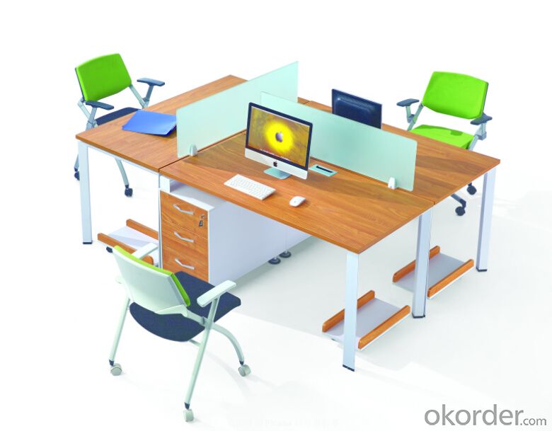 MDF Office Table/Desk  High Quality Wood Melamine/Glass CN3033B