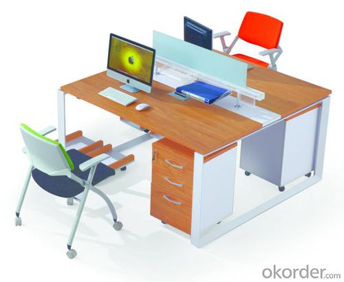 MDF Office Table/Desk  High Quality Wood Melamine/Glass CN3033B System 1