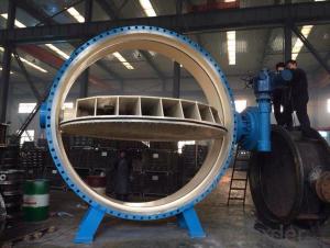 Resilient seated double eccentric flanged butterfly valve DN40-DN1800 System 1