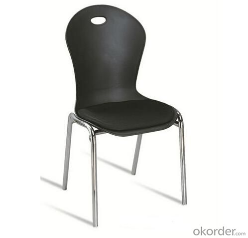 Dinner Chair with Metal Frame and Plastic Seat