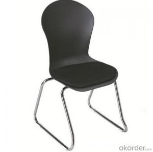 Dinner Chair with Plastic Seat and Metal Frame