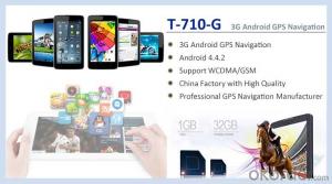 7 inch Android GPS Navigation Support WCDMA/GSM 3G PND and Bluetooth with Dual Camera