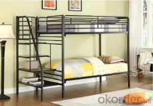 Hot Selling Twin over Twin Metal Bunk Bed with Stairs 706 From Fortune Global 500 Company