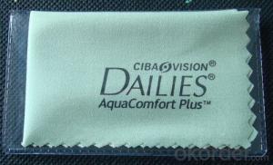 Glasses cleaning cloth with company informations