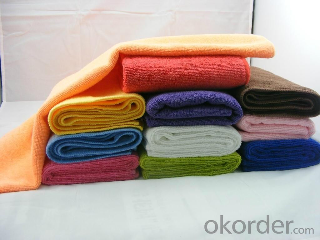 Microfiber cleaning towel with mutli-color in real