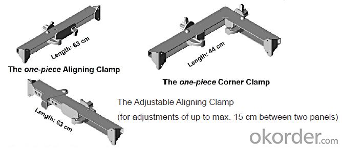 Steel Frame corner link for formwork and scaffolding systems