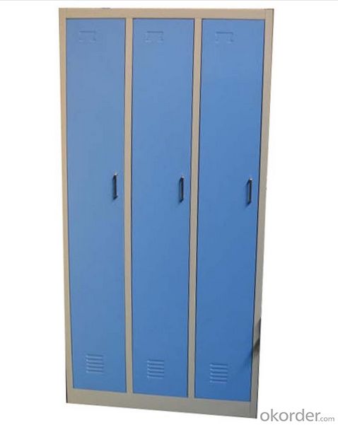 Office Furniture School Locker Glass Double Door with Drawer System 1