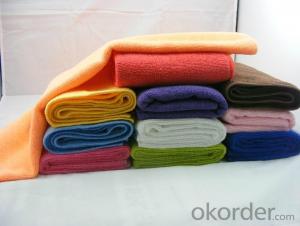 Microfiber cleaning towel with various color
