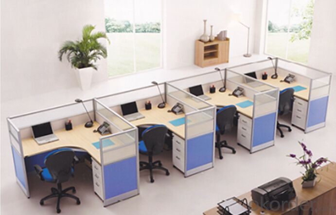 Office Table/Desk Modern Wood MDF Melamine/Glass Modular CN921 System 1