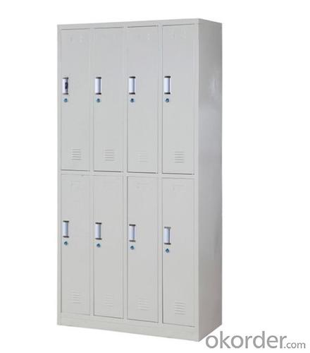 Steel Cabinet Office Furniture School Locker Glass Double Door System 1